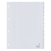 Kangaro intercalaires A4 en plastique avec 12 onglets mensuels (4 trous) - gris