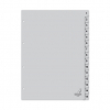 Kangaro intercalaires A4 en plastique avec 15 onglets (4 trous) - gris