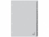 Kangaro intercalaires A4 en plastique avec 31 onglets (23 trous) - gris G431CM 205473