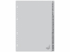 Kangaro intercalaires A4 en plastique avec 31 onglets (23 trous) - gris
