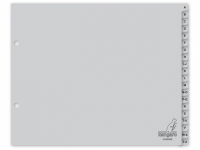 Kangaro intercalaires A5 en plastique avec 20 onglets A-Z (2 trous) - gris G420AZS 206775