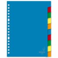 Kangaro intercalaires colorés en plastique A5 avec 10 onglets (17 trous) A510M 206749