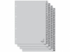 Kangaro intercalaires en plastique A4 avec 100 onglets (23 trous) - gris