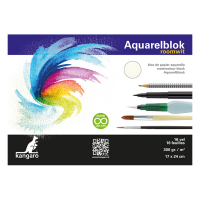 Kangaro papier aquarelle 300 g/m² 17 x 24 cm (16 feuilles) - blanc crème K-5301 206996