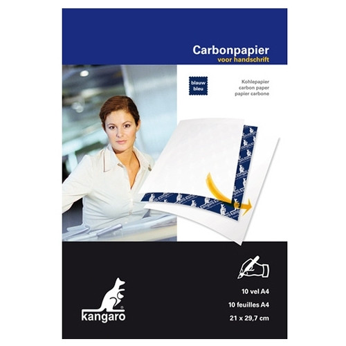 Kangaro papier carbone A4 (10 feuilles) - bleu K-7900086 205461 - 1