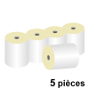 Kangaro rouleau de caisse double 57x57x12 blanc/jaune (5 pièces) K6006 205018