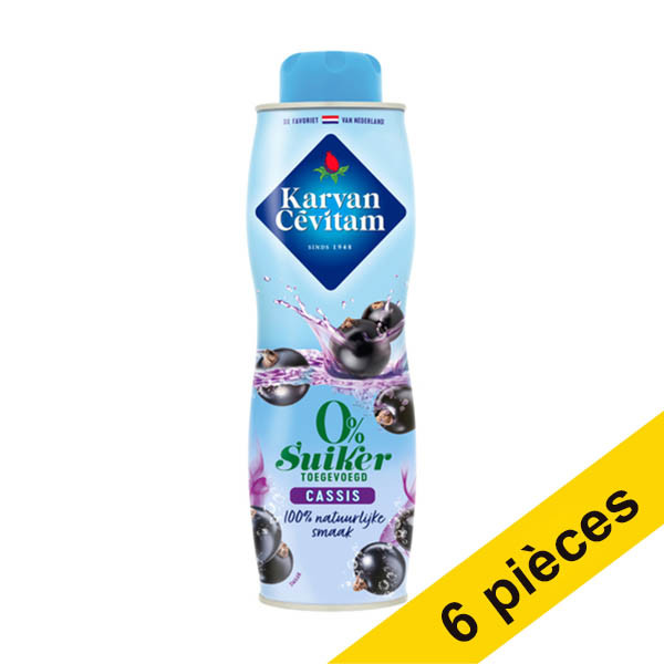 Offre : 6x Karvan Cévitam sirop cassis 0% (600 ml) 137286 - 1