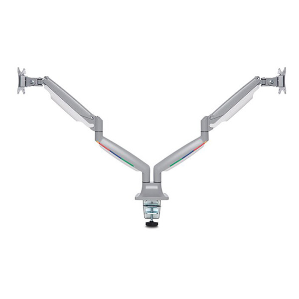 Kensington Smartfit one-touch bras d'écran à ressort à gaz pour 2 écrans (avec pince et oeillet) - gris K55471EU 230155 - 2