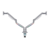 Kensington Smartfit one-touch bras d'écran à ressort à gaz pour 2 écrans (avec pince et oeillet) - gris K55471EU 230155 - 2