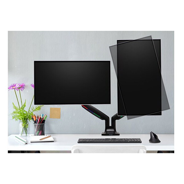 Kensington Smartfit one-touch bras d'écran à ressort à gaz pour 2 écrans (avec pince et oeillet) - noir K59601WW 230158 - 6