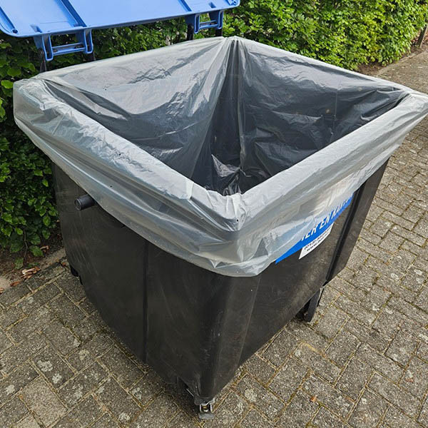 Knapzak sac-poubelle en PEBD pour conteneur transparent non perforé de 1100 litres (20 pièces) SKA00065 - 2