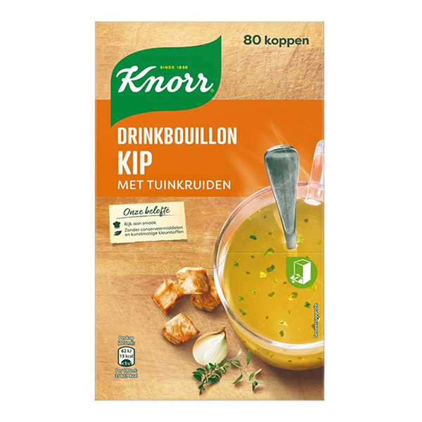 Knorr bouillon à boire poulet aux fines herbes 175 ml (80 pièces) 422842 - 1