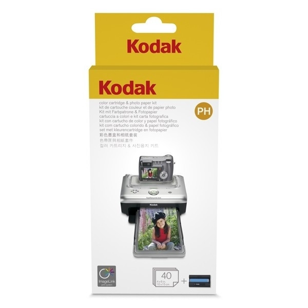 Kodak PH-40 cartouche d'encre avec 40 feuilles de papier photo (d'origine) 1165257 035120 - 1