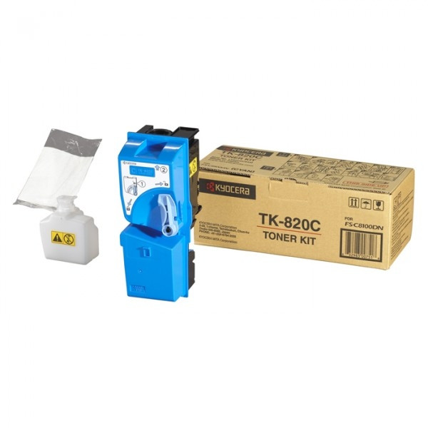 Kyocera TK-820C toner (d'origine) - cyan 1T02HPCEU0 079120 - 1