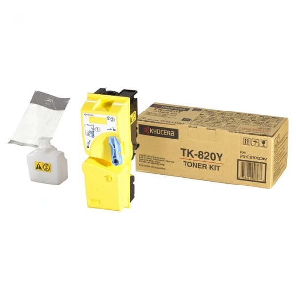Kyocera TK-820Y toner (d'origine) - jaune 1T02HPAEU0 079130 - 1