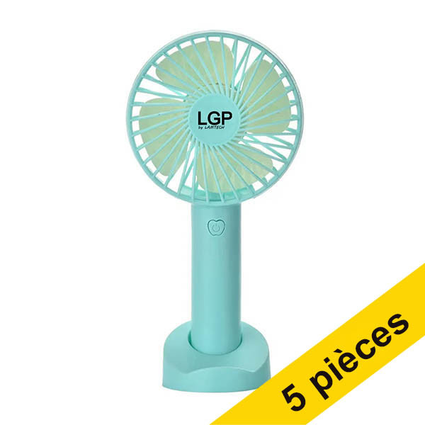 Offre : 5x LGP ventilateur à main - bleu 828240 - 1