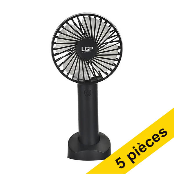 Offre : 5x LGP ventilateur à main - noir 828239 - 1