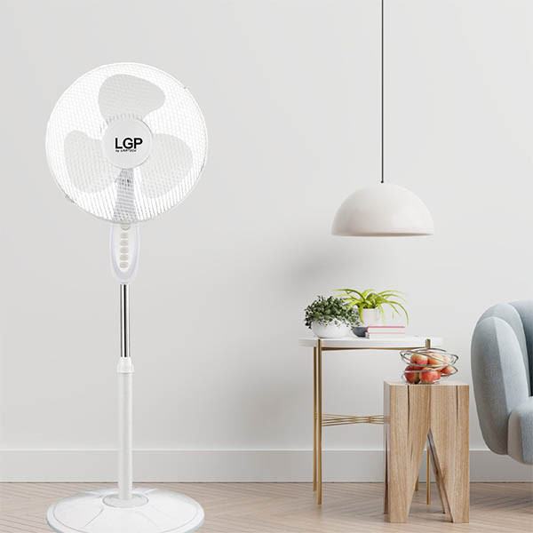 LGP ventilateur sur pied avec minuterie - blanc 828230 - 2