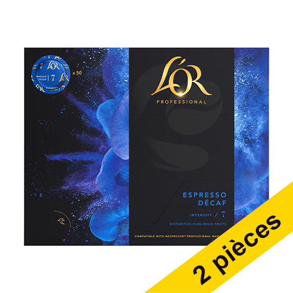 L'OR Espresso Offre : 2x L'OR Espresso Professionnal Decaf Intensity 7 (50 pièces)  423935 - 1