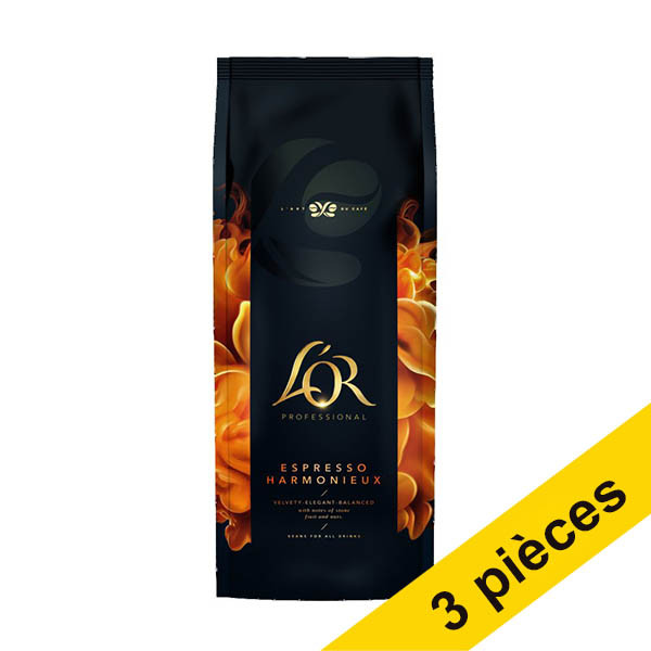 Offre : 3x L'OR Espresso Harmonieux grains de café 1 kg 422028 - 1