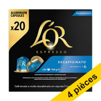Offre : 4x L'OR Espresso Decaffeinato capsules de café (20 pièces)