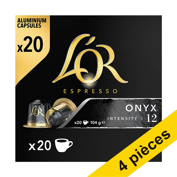 Offre : 4x L'OR Espresso Onyx capsules de café (20 pièces) 423607 - 1