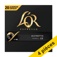 Offre : 4x L'OR Espresso Ristretto capsules (20 pièces)