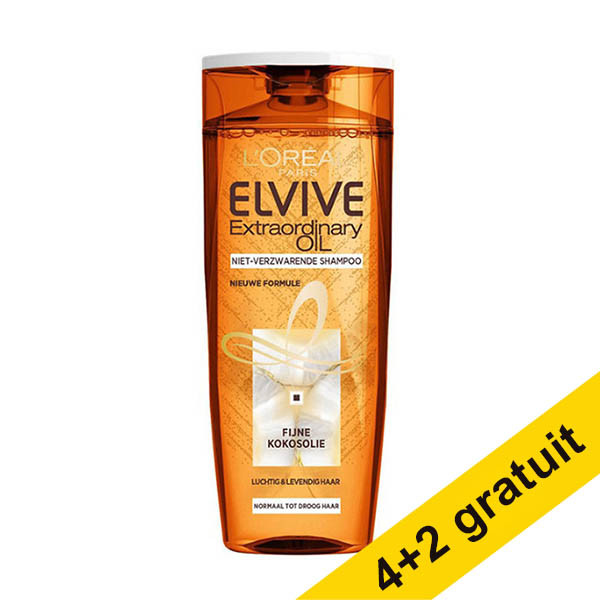 Offre : 6x L'Oréal Paris Elvive Extraordinary Oil Noix de Coco shampooing (250 ml) SLO00241 - 1