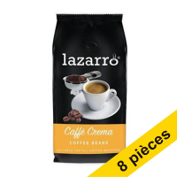Offre : 8x Lazarro Caffé Crema grains de café torréfaction moyenne 1 kg