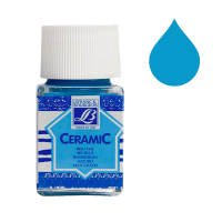 Lefranc Bourgeois Ceramic peinture pour verre et porcelaine 028 (50 ml) - bleu ciel 210313 405119