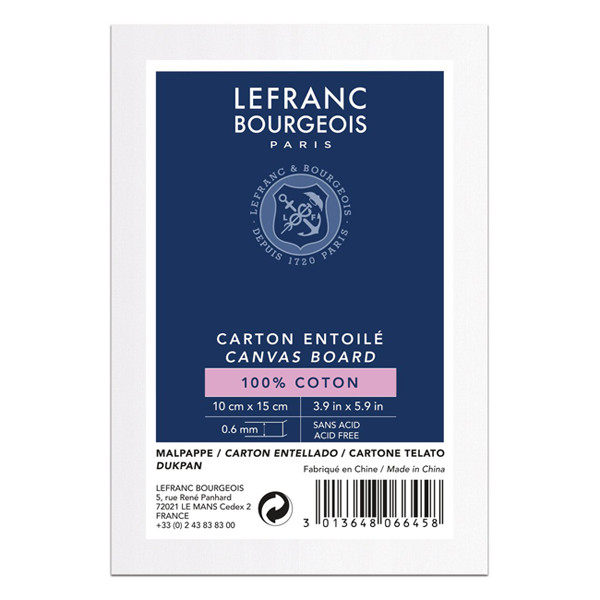Lefranc Bourgeois Louvre carton entoilé 10 x 15 cm 806645 405147 - 1