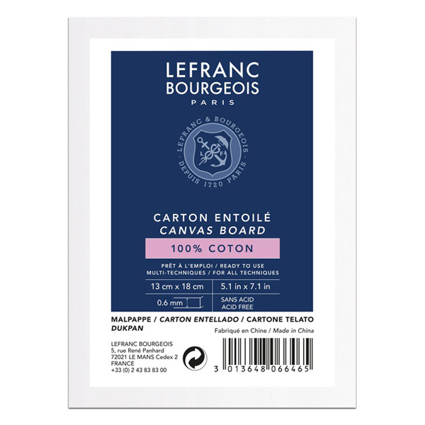 Lefranc Bourgeois Louvre carton entoilé 13 x 18 cm 806646 405148 - 1