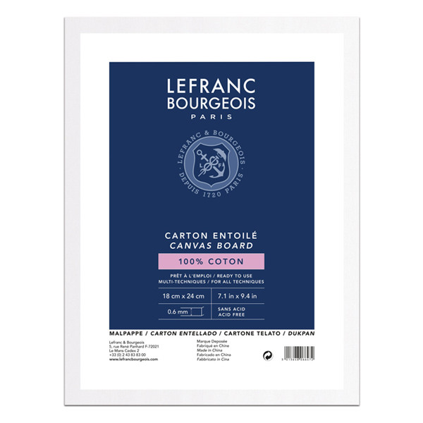 Lefranc Bourgeois Louvre carton entoilé 18 x 24 cm 806647 405149 - 1