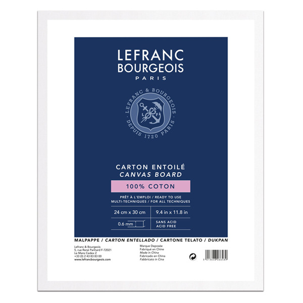 Lefranc Bourgeois Louvre carton entoilé 24 x 30 cm 806648 405150 - 1