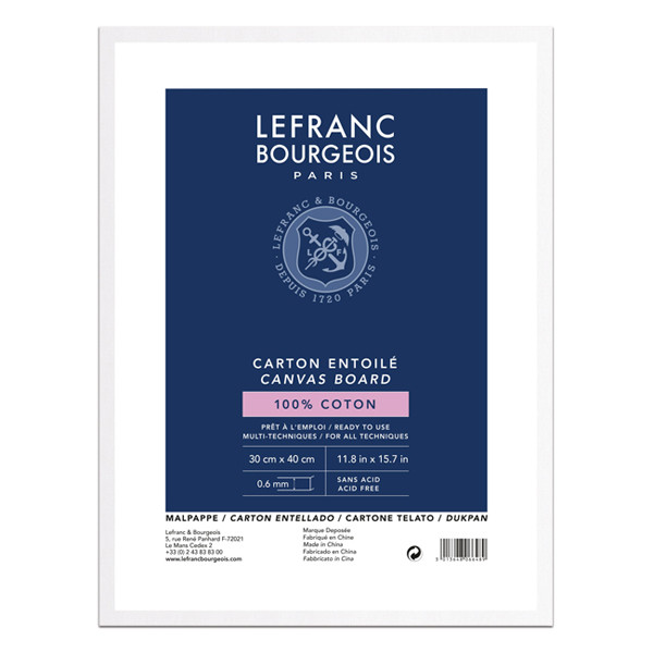 Lefranc Bourgeois Louvre carton entoilé 30 x 40 cm 806649 405151 - 1