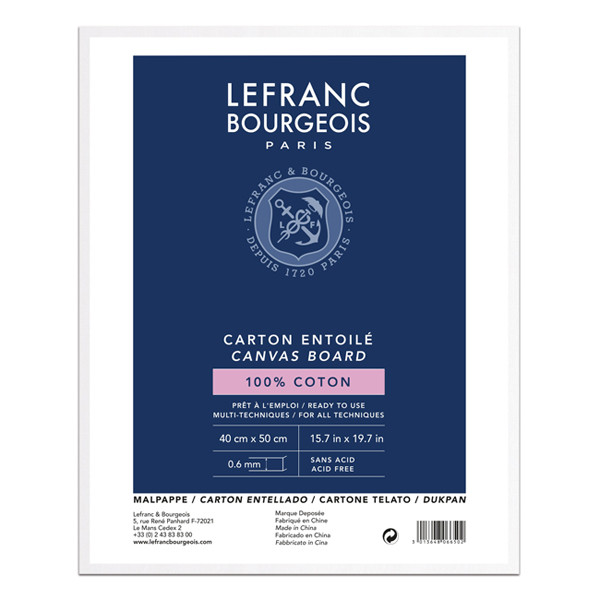 Lefranc Bourgeois Louvre carton entoilé 40 x 50 cm 806650 405152 - 1