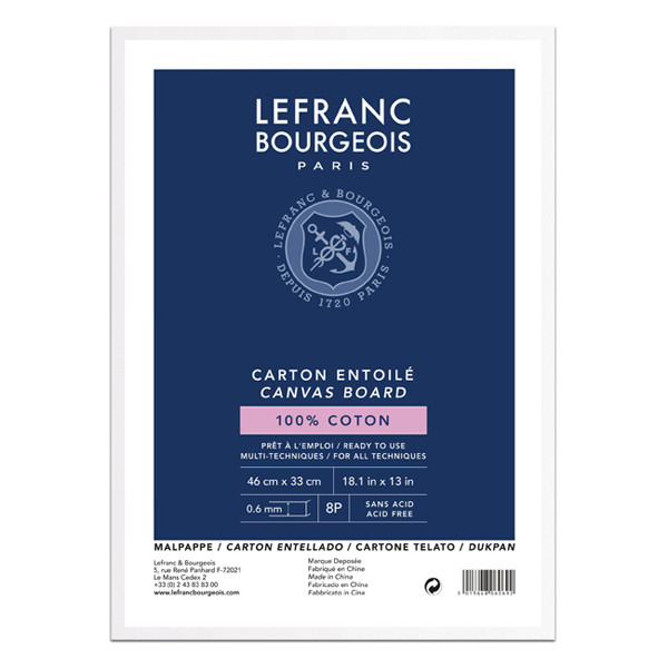 Lefranc Bourgeois Louvre carton entoilé 46 x 33 cm 806069 405142 - 1