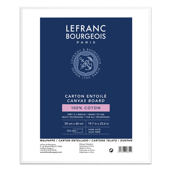 Lefranc Bourgeois Louvre carton entoilé 50 x 60 cm 806651 405153 - 1