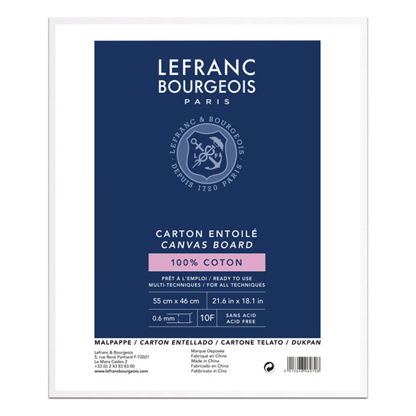Lefranc Bourgeois Louvre carton entoilé 55 x 46 cm 806070 405143 - 1