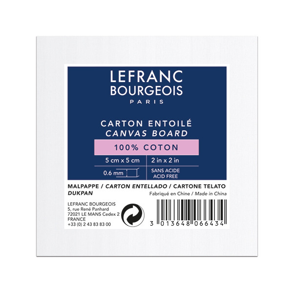 Lefranc Bourgeois Louvre carton entoilé 5 x 5 cm 806643 405145 - 1