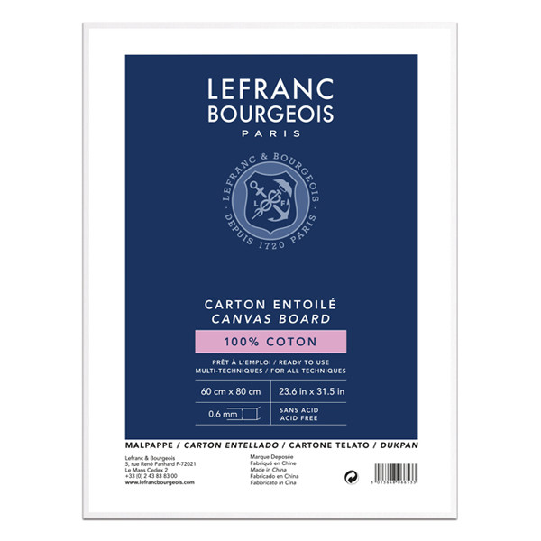 Lefranc Bourgeois Louvre carton entoilé 60 x 80 cm 806653 405155 - 1
