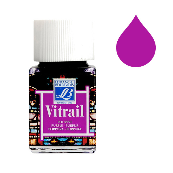 Lefranc Bourgeois Vitrail peinture pour verre et porcelaine 350 (50 ml) - violet 210242 405103 - 1