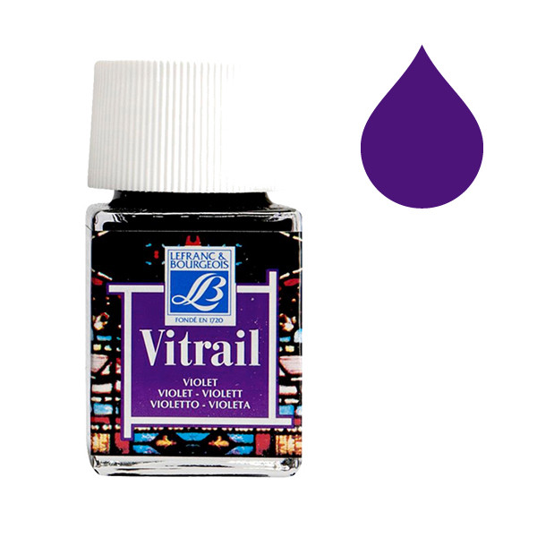 Lefranc Bourgeois Vitrail peinture pour verre et porcelaine 601 (50 ml) - violet 210256 405110 - 1