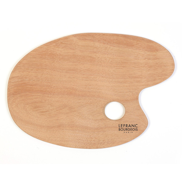 Lefranc Bourgeois palette en bois ovale 33 x 22 cm 350215 405136 - 1