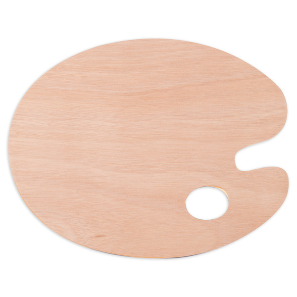 Lefranc Bourgeois palette ovale bois 18 x 27 cm 810108 405159 - 1