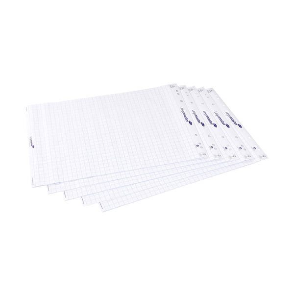 Legamaster bloc papier 65 x 98 cm (5 x 20 feuilles) - quadrillé 262591 - 1