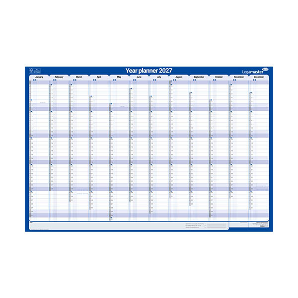 Legamaster planning annuel 2027 vertical 60 x 90 cm ANG 262594 - 1