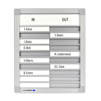 Legamaster tableau de présence (31 x 26 cm) 291416