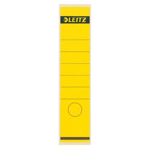Leitz 1640 étiquettes de dos auto-adhésives larges 61 x 285 mm (10 pièces) - jaune 16400015 211030 - 1