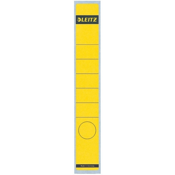 Leitz 1648 étiquettes de dos auto-adhésives petites 39 x 285 (10 pièces) - jaune 16480015 211050 - 1